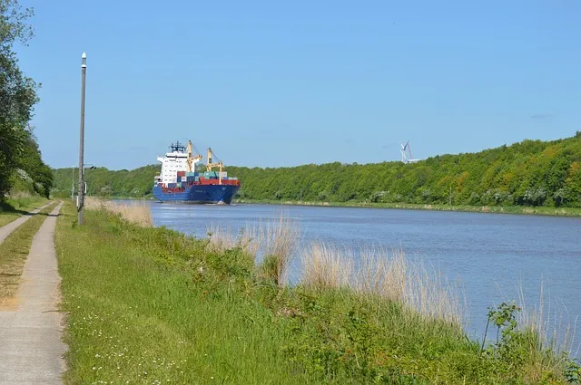 Kettenfähre Fischerhütte am Nord-Ostsee-Kanal bei Steenfeld