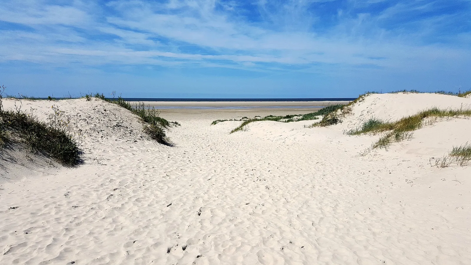 Weiter Sandstrand an der Nordsee